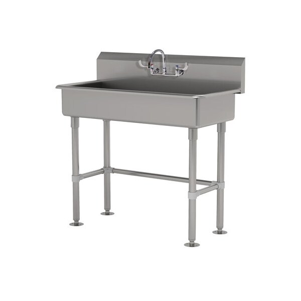 6 Deep ADA NSF 14 Ga. 304 SS Floor Mt Sink - Faucet Included